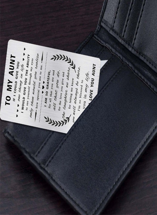 Alotozo Grateful Aunt Mothers Day Gifts - Engraved I Love You Wallet Card for Aunt - Happy Mothers Day to Auntie - Image 5